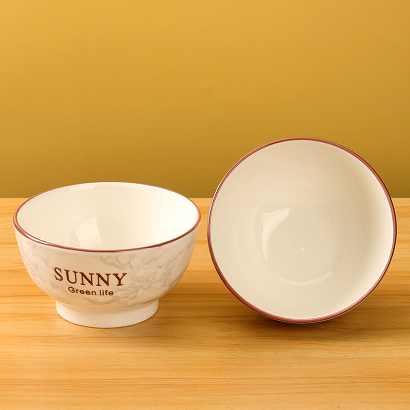 Sunny green life porcelain ceramic bowl - 5 inch