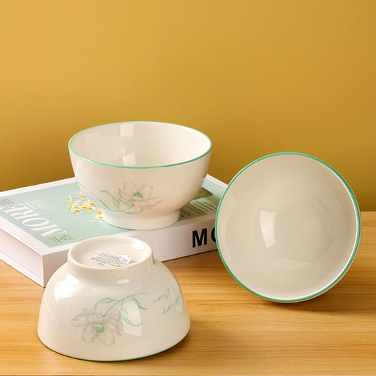 Cool summer porcelain ceramic bowl - 5 inch