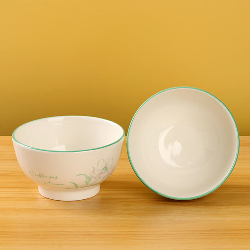 Cool summer porcelain ceramic bowl - 5 inch