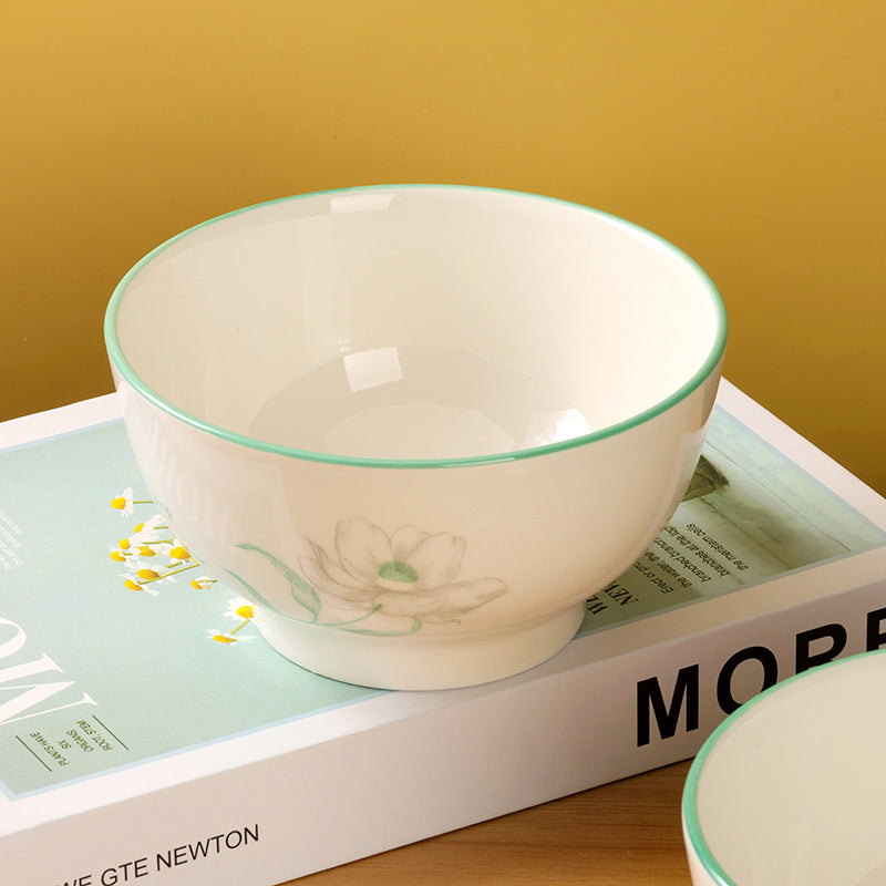 Cool summer porcelain ceramic bowl - 5 inch