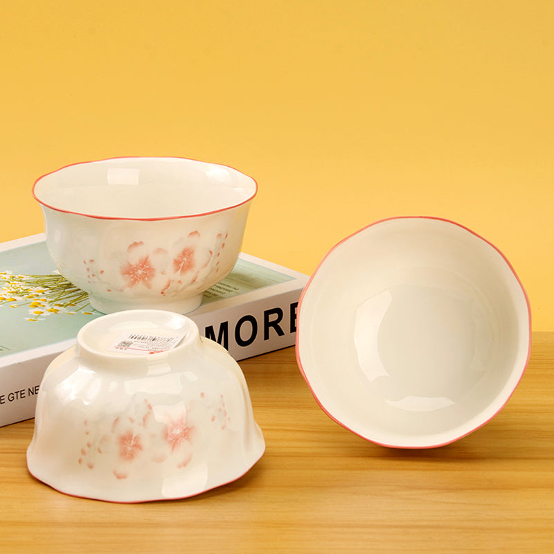 Cherry blossom porcelain ceramic bowl