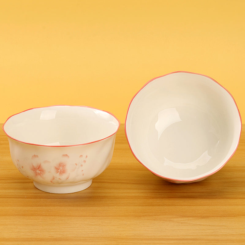 Cherry blossom porcelain ceramic bowl