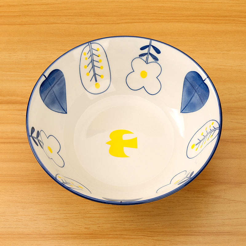 Spring ceramic porcelain bowl - 7 inch
