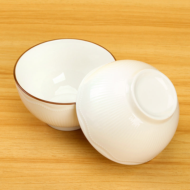 Bead wave ceramic bowl