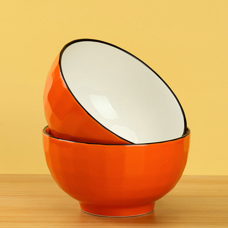 Diamond ripped ceramic bowl - 5 inch