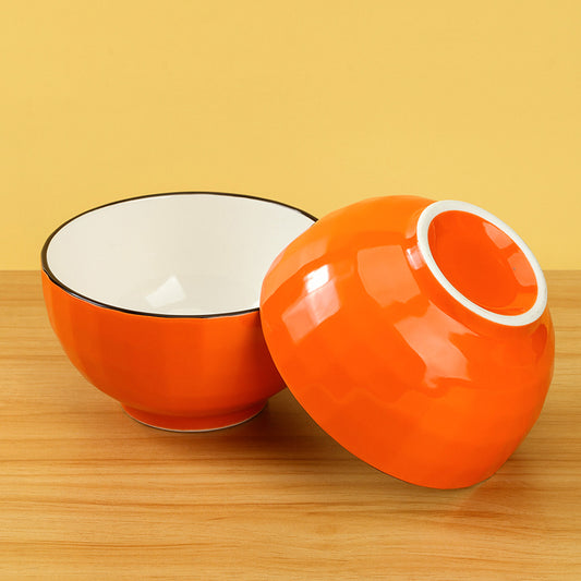 Diamond ripped ceramic bowl - 5 inch