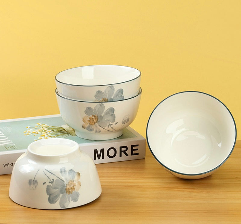 Floral fragrance ceramic Salad bowl - 5 inch