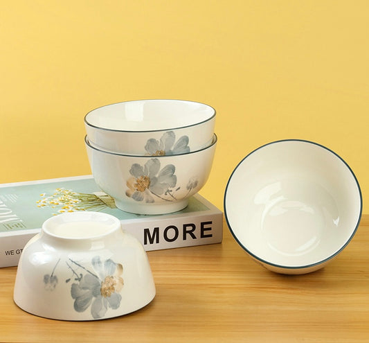 Floral fragrance ceramic Salad bowl - 5 inch