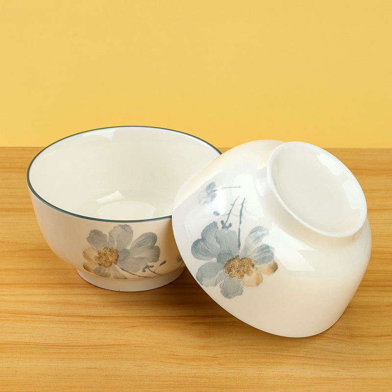 Floral fragrance ceramic Salad bowl - 5 inch