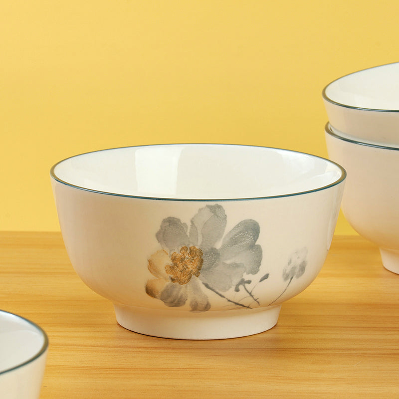 Floral fragrance ceramic Salad bowl - 5 inch