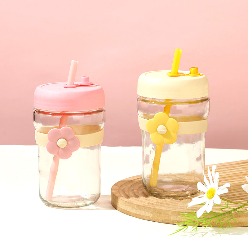 Flower Straw Glass - 400ml