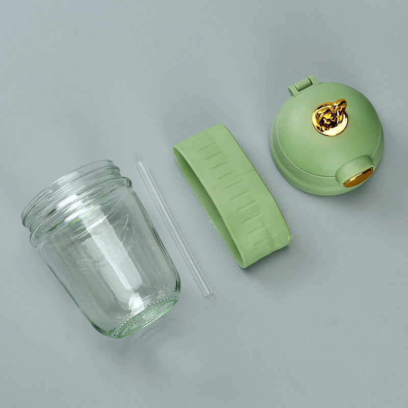 Rabbit Glass with straw