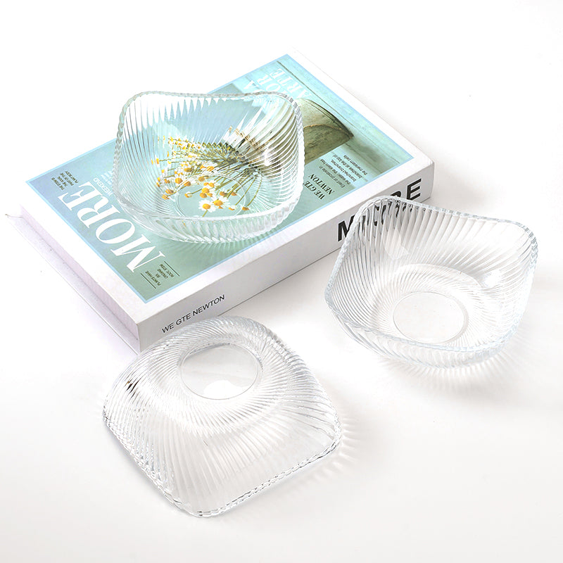 Square glass bowl