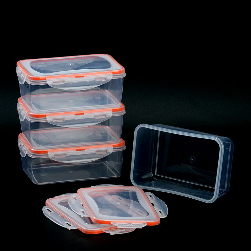 Rectangular buckle fresh keeping storage box