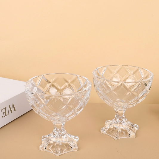 Dessert serving glass cup