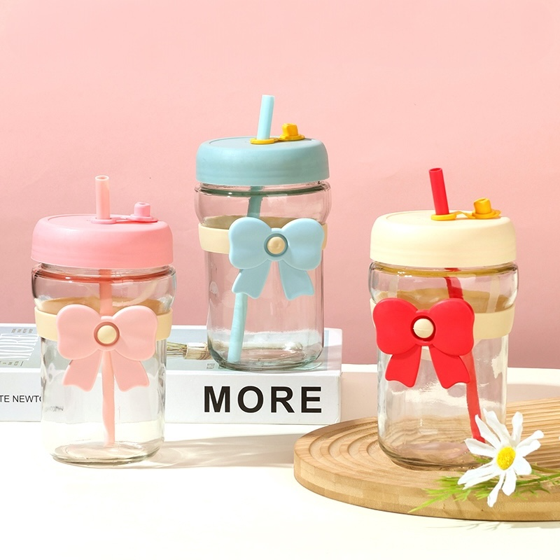 Butterfly straw glass - 500ml