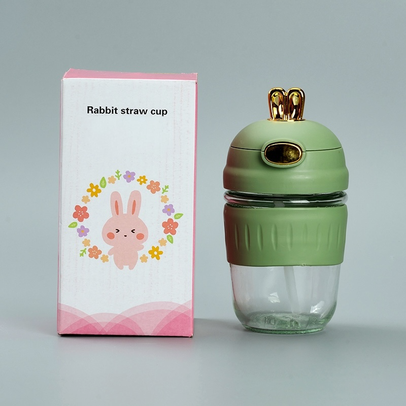 Rabbit Glass with straw
