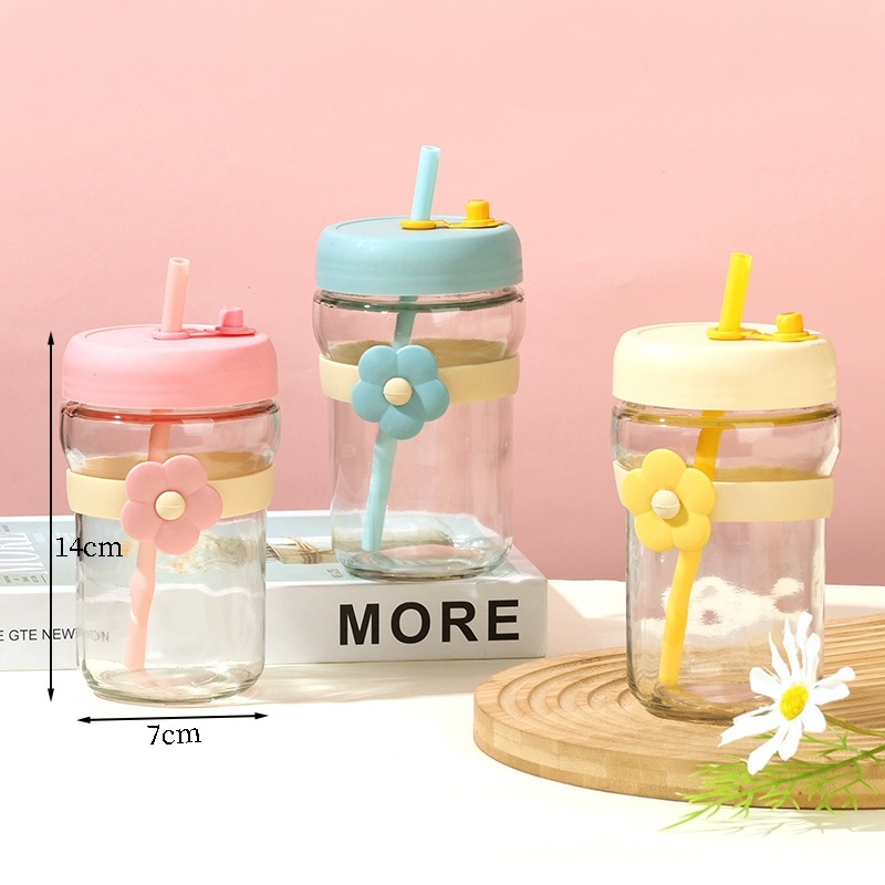 Flower Straw Glass - 400ml
