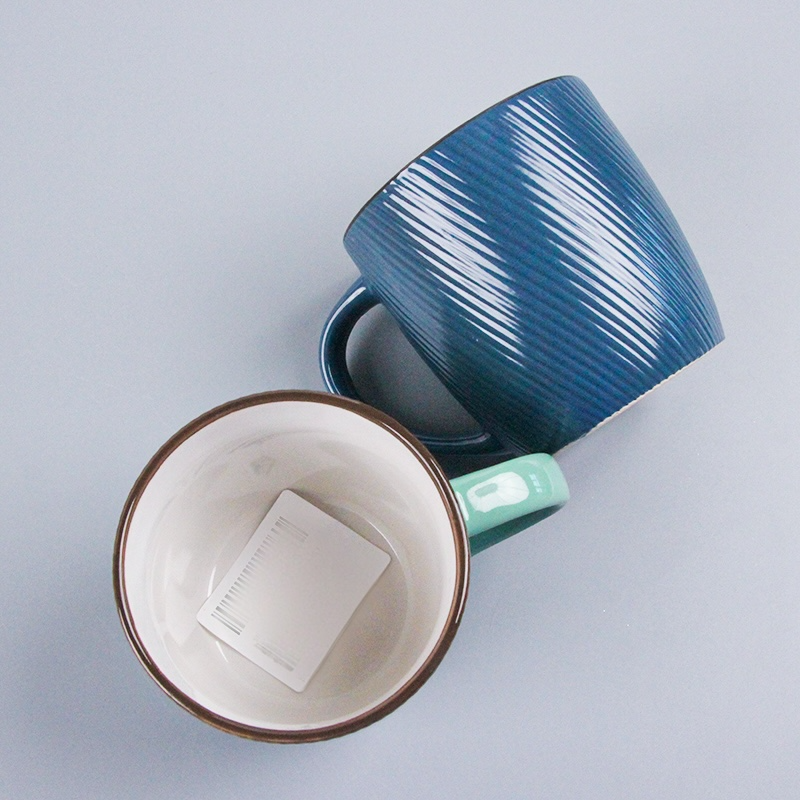 Striped Color Glaze Ceramic cup